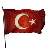 Fly Breeze 3 X 5 Ft Flag Turkey Flag Polyester Brass Grommet Canvas Header for Outside Garden