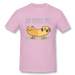 Men's Graphic T Shirt Pugcat Comfy O-Neck Short Sleeves Tees