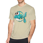 Men's Casual T-shirt Pufferfish Deep Creature Under Sea Comfortable O-Neck Short Sleeves Tees