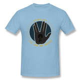 Cotton T Shirt for Men The Hand Live Long And Prosper Comfy Round Neck Short Sleeves Blouse Tops