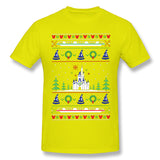 Men's Graphic T Shirt Magical Kingdom Christmas Sweater Cool O-Neck Short Sleeves Blouse Tops