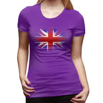 Women’s T-shirt Union Jack Sexy Crew Neck Short Sleeve Tops