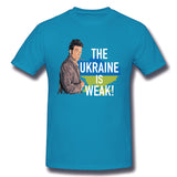 Cotton T Shirt for Men The Ukraine Is Weak For Dark Breathable O-Neck Short Sleeves Tees