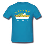 Mens Novelty T-Shirt Nachos Not Nazis Comfortable Crew Neck Short Sleeves Blouse Tops