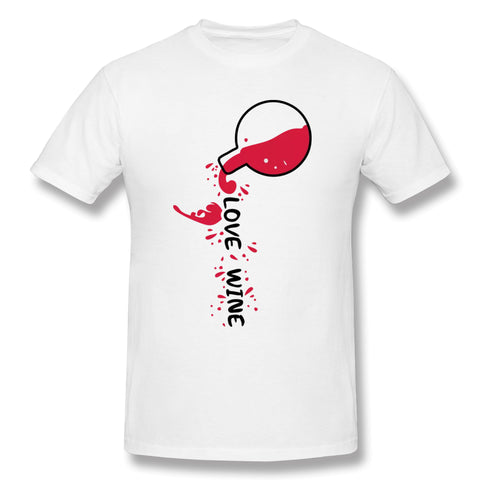 Men's Graphic T Shirt Wine Pouring From Bottle Comfy Crew Neck Short Sleeves Tees