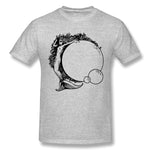 Cotton T Shirt for Men Mermaid Bubbles Cartoon Sea Cool Crew Neck Short Sleeves Shirt