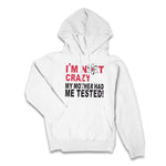 Women's Style Pullover Hoodie Im Not Crazy Athletic Sweatshirt Long Sleeve Tie Dye Fleece with Pocket Tunic