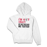 Women's Style Pullover Hoodie Im Not Crazy Athletic Sweatshirt Long Sleeve Tie Dye Fleece with Pocket Tunic