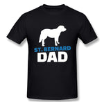 Men's Casual T-shirt Saint Bernard Dad Cool Crew Neck Short Sleeves Shirt