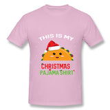 Men's Graphic T Shirt Taco Christmas Breathable O-Neck Short Sleeves Blouse Tops