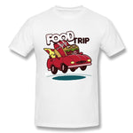 Mens Novelty T-Shirt Food Trip New Breathable O-Neck Short Sleeves Tee