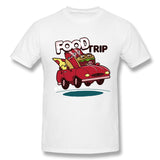 Mens Novelty T-Shirt Food Trip New Breathable O-Neck Short Sleeves Tee