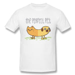 Men's Graphic T Shirt Pugcat Comfy O-Neck Short Sleeves Tees