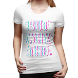 Novelty T Shirt for Women Glitched Meme But Why Tho New Soft Crew Neck Short Sleeve Tops