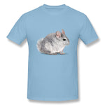 Cotton T Shirt for Men Chinchilla Breathable Round Neck Short Sleeves Tee