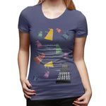 Women’s T-shirt Pluies Dalek Sexy Round Neck Short Sleeve Shirts