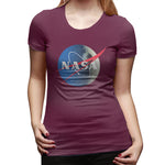 Women's Casual T-shirt NASA Logo Soft Crew Neck Short Sleeve Tee