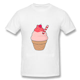 Cotton T Shirt for Men Get Soft Served Ice Cream Pun New Comfortable O-Neck Short Sleeves Blouse Tops