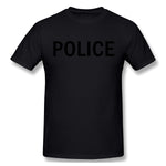 Men's Casual T-shirt POLICE Breathable Crew Neck Short Sleeves Shirt