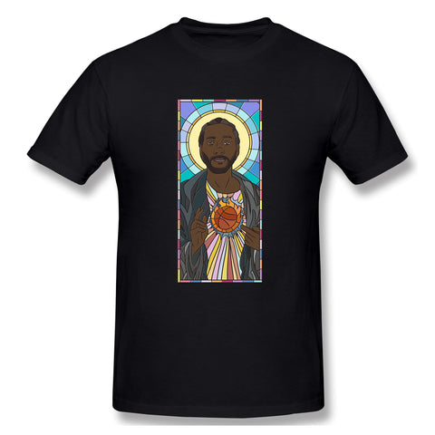 Men's Casual T-shirt Leonard Stained Glass Style O-Neck Short Sleeves Tees