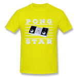 Men's Graphic T Shirt Pong Star Style Round Neck Short Sleeves Tee