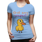 Novelty T Shirt for Women Got Any Grapes Cool Round Neck Short Sleeve Shirts