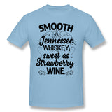 Men's Graphic T Shirt Smooth Jennessee Whiskey Sweet As Strawberry Wine For Light Breathable O-Neck Short Sleeves Tee