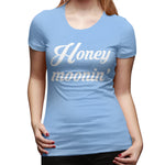 Women’s Cotton T Shirt Honey Moonin Honeymoon Wedding Gift Sexy Crew Neck Short Sleeve Shirts