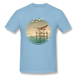 Mens Novelty T-Shirt Sea At Seto Breathable Crew Neck Short Sleeves Shirt