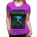 Women's Casual T-shirt The Earth Is Flat Soft O-Neck Short Sleeve Tee