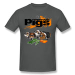 Cotton T Shirt for Men Reservoir Pigs (suited Redux) Cool O-Neck Short Sleeves Blouse Tops