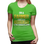 Womens Graphic T-Shirt Farmer Farmer Farm Farm Harvest Farm Gift Soft O-Neck Short Sleeve Shirts