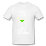 Mens Novelty T-Shirt Drink Appletini Breathable Round Neck Short Sleeves Tee