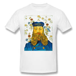 Men's Graphic T Shirt Vincent Van Gogh Cartoon Beard Illustration Bearde Breathable O-Neck Short Sleeves Shirt