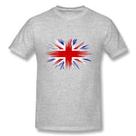 Men's Casual T-shirt Union Jack Style O-Neck Short Sleeves Blouse Tops