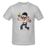 Men's Casual T-shirt ILLUSTRIOUS CARTOON Comfortable Round Neck Short Sleeves Blouse Tops