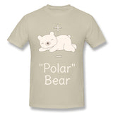 Men's Casual T-shirt Polar Molecule Bear Funny Science Pun Comfortable Round Neck Short Sleeves Shirt