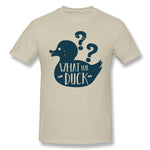 Mens Novelty T-Shirt What The Duck Cool O-Neck Short Sleeves Blouse Tops