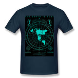 Men's Graphic T Shirt The Earth Is Flat Breathable Crew Neck Short Sleeves Blouse Tops