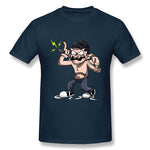 Men's Casual T-shirt ILLUSTRIOUS CARTOON Comfortable Round Neck Short Sleeves Blouse Tops