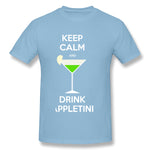 Mens Novelty T-Shirt Drink Appletini Breathable Round Neck Short Sleeves Tee