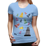 Women’s T-shirt Pluies Dalek Sexy Round Neck Short Sleeve Shirts