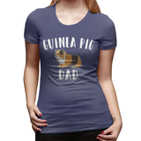 Women’s Cotton T Shirt Guinea Pig Funny Design - Guinea Pig Dad Flowy O-Neck Short Sleeve Tee