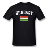 Men's Casual T-shirt Hungary Flag Cool Round Neck Short Sleeves Blouse Tops