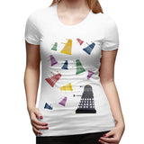 Women’s T-shirt Pluies Dalek Sexy Round Neck Short Sleeve Shirts