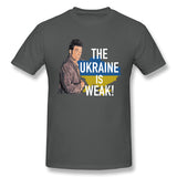 Cotton T Shirt for Men The Ukraine Is Weak For Dark Breathable O-Neck Short Sleeves Tees