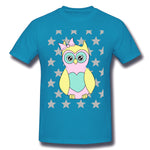 Men's Casual T-shirt Sowa Child Owls Animals Comfy Crew Neck Short Sleeves Tees