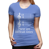 Women's Casual T-shirt These Are Difficult Times Music Flowy O-Neck Short Sleeve Shirts