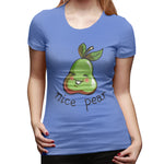 Women’s Cotton T Shirt Nice Pear Cool Round Neck Short Sleeve Tee