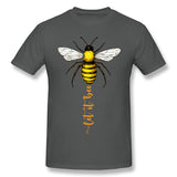 Mens Novelty T-Shirt Let It Bee Comfy Round Neck Short Sleeves Shirt